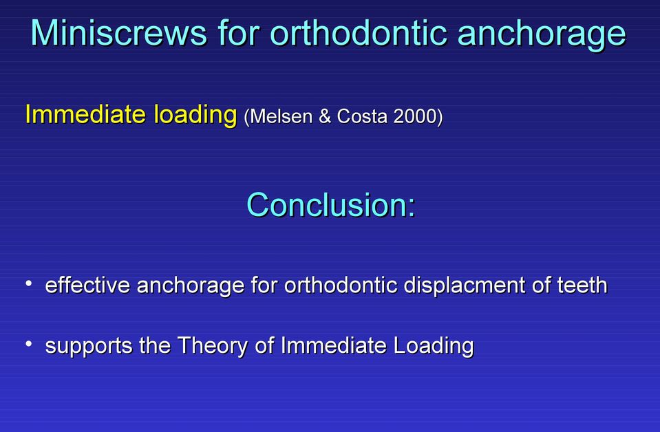 effective anchorage for orthodontic