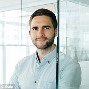 Helping hand: Simon, pictured, created the Quip toothbrush to help people to avoid making so many brushing mistakes
