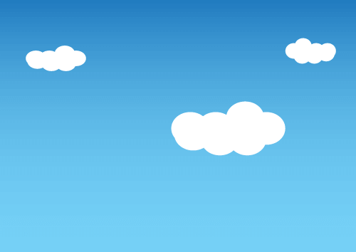 blue sky and clouds illustration