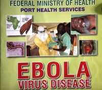плакат, предупреждающий о наличии эпидемии лихорадки Эбола
